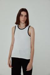 HEART TANK TOP - White & Black