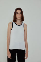 HEART TANK TOP - White & Black