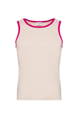 HEART TANK TOP - Nude & Fuchsia
