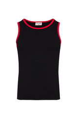 HEART TANK TOP - Black & Red
