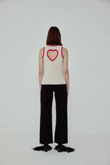 HEART TANK TOP - Nude & Fuchsia