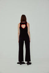 HEART TANK TOP - Black & Red