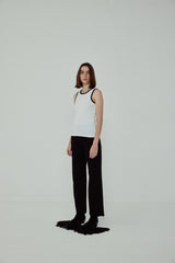 HEART TANK TOP - White & Black