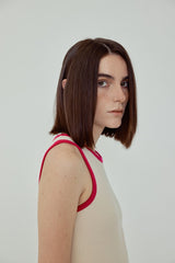 HEART TANK TOP - Nude & Fuchsia