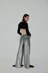 SEQUINED ARMOR JOGGER
